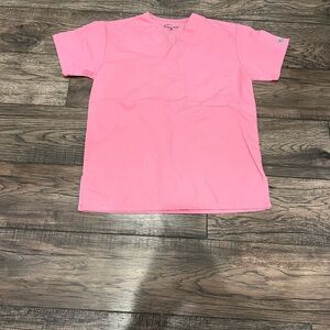 Butter soft Pink V-Neck Scrub Top size xs